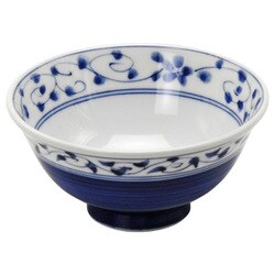 美濃焼 軽量 飯碗 お茶碗 呉須巻唐草 /和食器/食洗機・レンジ対応/日本製 134198