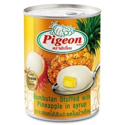 ピジョン パイナップル入りランブータンのシロップ漬け 565g