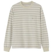 オーバーサイズ ストライプ ロングスリーブ Tシャツ Oversized Stripes L/S T-shirt GL43335 ライトベージュ(LB) サイズ1 [アウトドア カットソー ユニセックス]