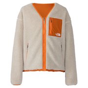 リバーシブルエクストリームパイルカーディガン Reversible Extreme Pile Cardigan NP72334 オートミール×マンダリン(OM) Sサイズ [アウトドア フリース ユニセックス]
