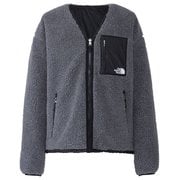 リバーシブルエクストリームパイルカーディガン Reversible Extreme Pile Cardigan NP72334 ミックスチャコールグレー×ブラック(MK) Sサイズ [アウトドア フリース ユニセックス]