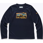 グリズリーピークL/Sグラフィックティー AB1955 463 Collegiate Navy, Linear Range XSサイズ [アウトドア トップス キッズ]