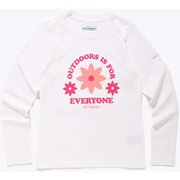 ヘーゼルデルヒルL/Sグラフィックティ AG7337 102 White, Flower Child XSサイズ [アウトドア トップス キッズ]