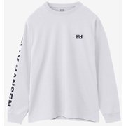 ロングスリーブレターティー L/S Letter Tee HH32380 クリアホワイト(CW) Lサイズ [アウトドア カットソー ユニセックス]