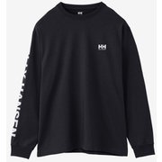 ロングスリーブレターティー L/S Letter Tee HH32380 ブラック(K) XLサイズ [アウトドア カットソー ユニセックス]
