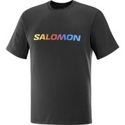 SALOMON LOGO PERFORMANCE SS TEE M LC21022 DEEP BLACK Mサイズ [アウトドア スウェット メンズ]