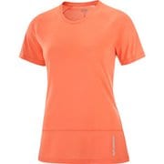 クロス ラン ショートスリーブ ティー CROSS RUN SS TEE W LC21318 CORAL Sサイズ [ランニングウェア シャツ レディース]