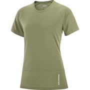クロス ラン ショートスリーブ ティー CROSS RUN SS TEE W LC21317 DEEP LICHEN GREEN XSサイズ [ランニングウェア シャツ レディース]