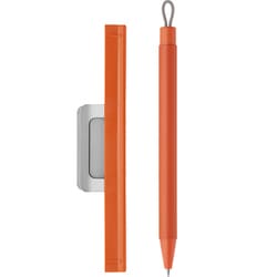ジェルボールペン pitan（ピタン） 0.5mm ノック式 ノートホルダー付 インク色：黒 本体色：オレンジ P-JJ115-OR