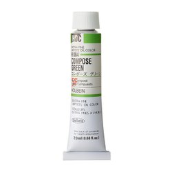 ホルベイン 油絵具 6号 20ml H084 コンポーズグリーン