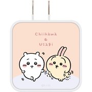 USB AC充電器 USB/USB Type-C ACアダプタ USB-C×1/USB-A×1 最大3.4A 可動式プラグ採用 ちいかわ&うさぎ CK-21B