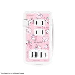 USB/USB Type-C 付き ACタップ サンリオキャラクターズ マイメロディ SANG-361MM