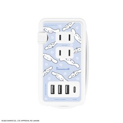 USB/USB Type-C 付き ACタップ サンリオキャラクターズ シナモロール SANG-361CN