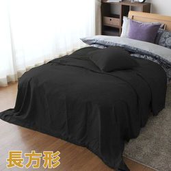 MNS685075-01 [マルチカバー 光沢感のある 発色のよい ソファーカバー ベッドカバー こたつカバー ブラック 長方形 約190×250cm フリークロス 洗える]
