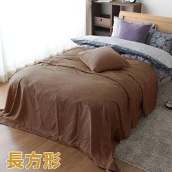 MNS685075-93 [マルチカバー 光沢感のある 発色のよい ソファーカバー ベッドカバー こたつカバー ブラウン 長方形 約190×250cm フリークロス 洗える]