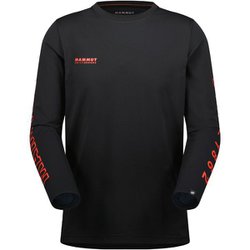 キューディー ロゴ プリント ロングスリーブ Tシャツ アジアンフィット メン QD Logo Print Longsleeve T-shirts AF Men 1016-01030 00756 black-mammut red PRT3 Lサイズ(日本：XLサイズ) [アウトドア カットソー メンズ]