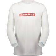 キューディー ロゴ プリント ロングスリーブ Tシャツ アジアンフィット メン QD Logo Print Longsleeve T-shirts AF Men 1016-01030 00758 white-mammut red PRT2 Sサイズ(日本：Mサイズ) [アウトドア カットソー メンズ]