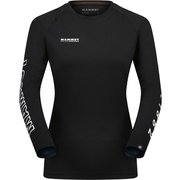 キューディー ロゴ プリント ロングスリーブ Tシャツ アジアンフィット ウィメン レディース カットソー black-white PRT3(00739) Sサイズ(日本:Mサイズ) 1016-01040