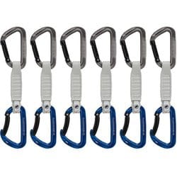 ワークホース キーロック 12センチ 6-パッククイックドロー Workhorse Keylock 12cm 6-Pack Quickdraws 2040-02571 33275 Straight Gate/Bent Gate Key Lock, grey-blue [カラビナ]