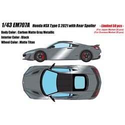 ミニカー　1/43 Honda NSX Type S with Rear Spoiler 2021(カジノホワイトパール) [EM707D] 1/43 ホンダ NSX Type S 2021 リアスポイラー カジノホワイト