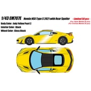 EM707E 1/43 ホンダ NSX Type S with Rear Spoiler 2021 インディイエローパール2 [レジンキャストミニカー]