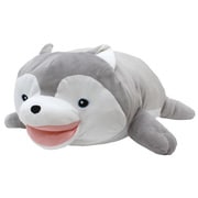 モフトピア Moftopia 抱き枕 ミニクッション 噛みつき型 ハスキー犬 ひんやり冷たい MTP355