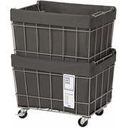 003372 [STACKING BASKET 2 with CASTER WASHABLE COVER Dark gray]