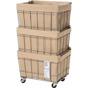 003373 [STACKING BASKET 3 with CASTER WASHABLE COVER Beige]