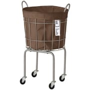 003334 [LAUNDRY ROUND BASKET with CASTER LEG 35L Brown]