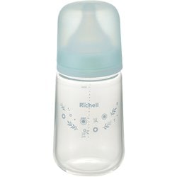 はなえみ ガラス哺乳びん 240mL クリアブルー [対象月齢：3ヵ月～]