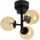TINY GLASS CEILING LIGHT 3（電球なし） Black Amber glass 003364