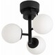 TINY GLASS CEILING LIGHT 3（電球なし） Black Milk glass 003364