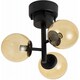 TINY GLASS CEILING LIGHT 3（電球あり） Black Amber glass 003365