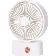 ミニスイングファン 卓上扇風機 USB充電式 風量10段階 左右首振り SM-DF220-WH