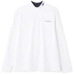 012-3267010-030-4 [ゴルフシャツ メンズ ベアスムース裏起毛 長袖 モックネック プルオーバー SP 4サイズ ホワイト]