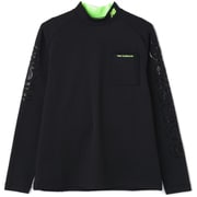 012-3267010-010-7 [ゴルフシャツ メンズ ベアスムース裏起毛 長袖 モックネック プルオーバー SP 7サイズ ブラック]
