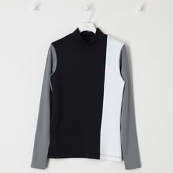 012-3267504-010-0 [ゴルフシャツ レディース ベアスムース裏起毛 長袖 モックネック プルオーバー WO 0サイズ ブラック]