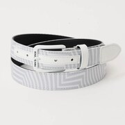012-3282002-030-F [U シンセティックレザー 3Dゼブラ柄PT ベルト SP ユニセックス FRサイズ ホワイト]