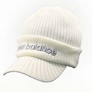 012-3287011-030-F [U 天竺×リブ ロゴ刺繍 ブリムビーニー SP ユニセックス FRサイズ ホワイト]