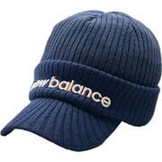 012-3287011-113-F [U 天竺×リブ ロゴ刺繍 ブリムビーニー SP ユニセックス FRサイズ ブルー]