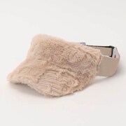 012-3287514-040-F [W ファー×フリース バイザー SP ウィメンズ FRサイズ ベージュ]