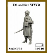 AR35046 1/35 WWII アメリカ 冬季欧州戦線の歩兵 1体入 [組立式プラスチックモデル]