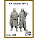 AR35048 1/35 WWII アメリカ 機関銃チームセット 2体入 [組立式プラスチックモデル]