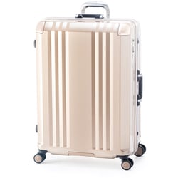 スーツケース デカかるEdge フレームタイプ 旅行日数目安：8～10泊 96L ホールロック TSAロック搭載 ALI-070R-28 シャンパンゴールド