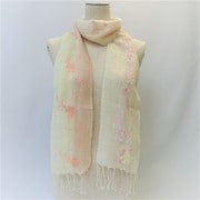 UV加工 綿ストール（刺繍） オレンジ IN-295718 GR