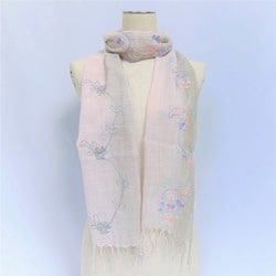 UV加工 綿ストール（刺繍） グレー IN-295718 GRY