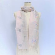 UV加工 綿ストール(刺繍) グレー IN-295718 GRY