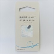 接触冷感×UV加工ハイブリッドストール(小花柄) ブルー IN-255579 B