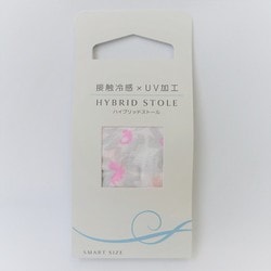 接触冷感×UV加工ハイブリッドストール（小花柄） グレー IN-255579 GRY