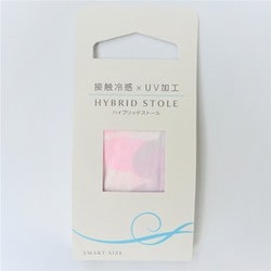 接触冷感×UV加工ハイブリッドストール（大花柄） ピンク IN-255657 P